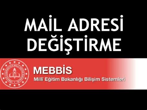 mebbis mail adresi değiştirme